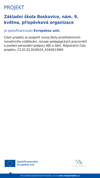 OP JAK/Výzva 02_24_034 Šablony pro MŠ a ZŠ II