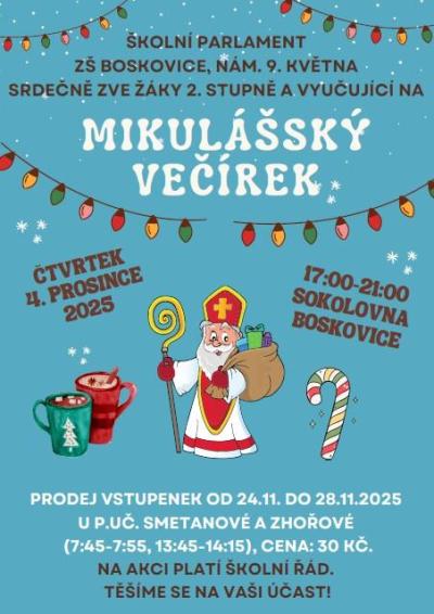 Pozvánka na Mikulášský večírek
